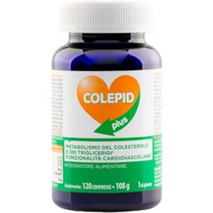 COLEPID Plus 120 Compresse da 900 mg (4 Mesi), Integratore Alimentare Riso Rosso Fermentato, Integratore Colesterolo e Trigliceridi, Funzionalità Cardiovascolare, Senza Glutine, Senza Lattosio