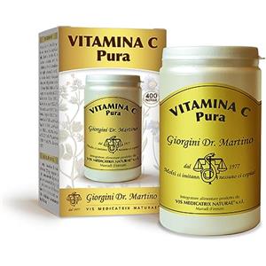 Dr Giorgini VITAMINA C PURA pastiglie - 200 g (integratore di vitamina C naturale, 250 mg di vitamina C in una pastiglia. 400 dosi da 1 pastiglia, formato scorta)