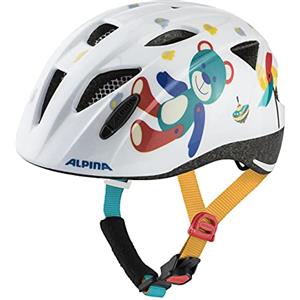 ALPINA XIMO, Casco da Bicicletta Unisex Bambino, White Bear Gloss, 49-54 cm