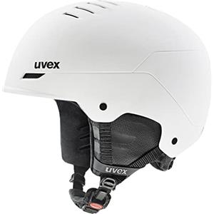 uvex wanted, casco da sci robusto unisex, regolazione individuale delle dimensioni, aerazione ottimizzata, white matt, 54-58 cm