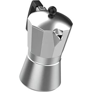 Taurus Minimoka 3-Moka, 3 Tazze, Base e Filtro in Acciaio Inox, Impugnatura ergonomica, valvola, Chiusura in Silicone per Una Maggiore Sicurezza, Adatta per: vitro, elettrica e Gas, Alluminio, Grigio