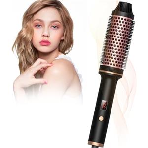 Bizcasa Thermal Brush Spazzola Termica Arricciante,5 Temperature Regolabile,Spazzola Arricciante Ionica da 38mm Riscaldata per Creare Volume e Ricci,Spazzola per Rotonda Capelli Calda,Non un asciugacapelli