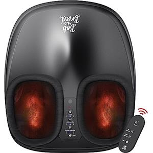 Bob and Brad Lite Massaggiatore Piedi con Calore, Compressione Dell'aria, Shiatsu Massaggiatore Plantare per Fascite Plantare, Massaggiatore Elettrico per Piedi, Regali per Uomini Donne