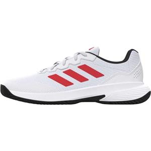 adidas Gamecourt 2.0 Tennis Shoes, Scarpe Uomo, Ftwr White/Lucid Red/Core Black, 40 2/3 EU