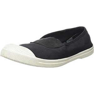 Bensimon Tennis Elastique Femme, Scarpe da Ginnastica Basse Donna, Nero (Carbone), 36 EU