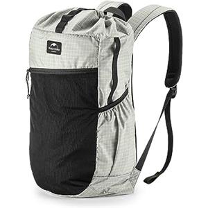 Naturehike Borsa a tracolla da 20 litri per uomo e donna, zaino da viaggio, zaino da trekking, zaino da campeggio per attività all'aperto, campeggio, viaggi con zaino, bianco