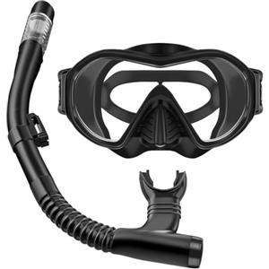 UPhitnis Maschera Snorkeling Adulto - Anti-Nebbia Maschera Subacquea Adulti con Boccaglio per Immersioni, Snorkeling e Nuoto - Maschera Sub Antiperdita Vista Panoramica per Donne e Uomo