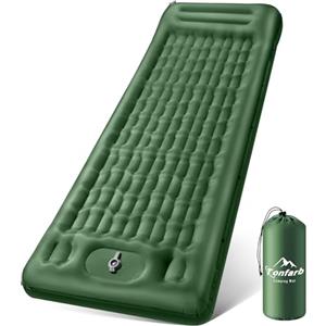Tonfarb Materassino Campeggio con Pompa a Pedale, 12cm di Spessore Materassini Campeggio Gonfiabile con Cuscino, Impermeabile Ultraleggero Materassino per Backpacking, Viaggio, Campeggio, Spiaggia