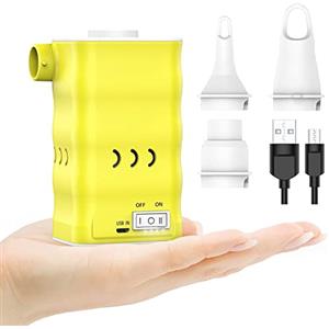 Dr.meter Pompa Elettrica, Dr.meter 6000mAh Pompa Elettrica per Materasso Gonfiabile Pompa ad Aria Elettrica Portatile 2 in 1 Gonfiatore Elettrico per Piscina,Materasso Gonfiabile,Campeggio