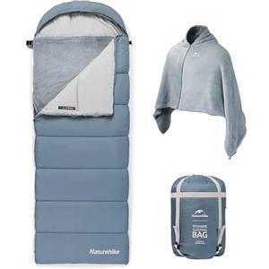 Naturehike Sacco a pelo, sacco a pelo in cotone, caldo e rimovibile, confortevole coperta di flanella sacco a pelo, sacco a pelo tre stagioni, autunno e inverno, adatto per esterni, viaggi e campeggio