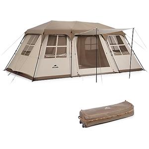 Naturehike Village 17.0 ㎡ Tenda familiare pop-up tenda da campeggio, tenda da campeggio per 4-6 persone, grande tenda a tunnel con colonna d'acqua 2000 mm