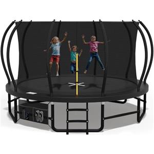 Devoko Trampolino Esterno Ø228/305/366/427cm, Traverse gambe rinforzate, Struttura stabile e resistente. Portata 160kg, Costruzione monoblocco, Montaggio rapido. Adatto a bambini e adulti.