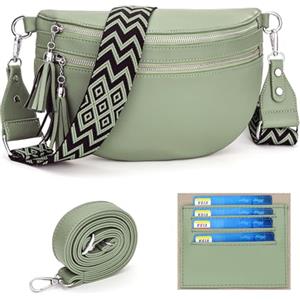 LANXINGLUO marsupio donna media borsa tracolla donna media borsetta Con scomparto per carte di credito e 2 spallacci