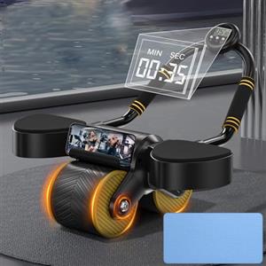 RIOCALOTDD Ruota Addominale, Ab Wheel Roller Workout Equipment con Supporto del Gomito, Ruota Addominali Professionale per Allenamento di Forza Fitness per Casa Attrezzi Palestra Multifunzione