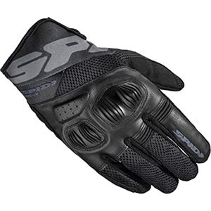 SPIDI, Flash-R Evo, Guanti Moto per Uomo, Protettivi e Resistenti, Guanti Moto Estivi Impermeabili e Antiscivolo, con Touchscreen Capacitivo, Peso Medio 0, 1 kg, Colore Nero, Taglia M