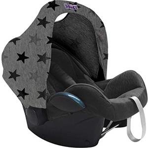 Dooky The Original Dooky 126366 Cappottina in Cotone Universale per Ovetto, Grigia con Stelle