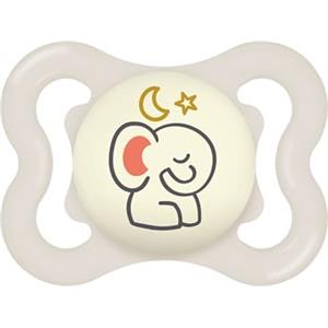 MAM Supreme Night Ciuccio Luminoso in Silicone, con Custodia Porta Succhietto, 2-6 Mesi, Neutro