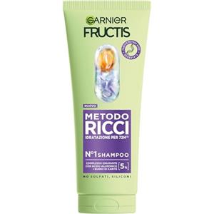 Garnier Fructis Shampoo Idratante, Per Capelli Ricci Definiti, Idratati e Morbidi, Arricchito con Acido Ialuronico e Burro di Karité, Metodo Ricci, 200 ml