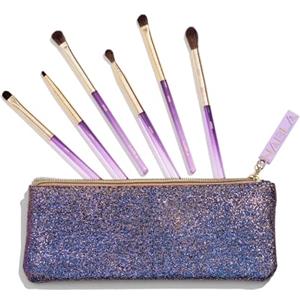 Nabla Amethyst Detail Eye Brush Set | Set Completo Pennelli trucco per Make-Up Occhi Professionale 100% vegan | Design elegante color viola ametista, ideale come regalo.