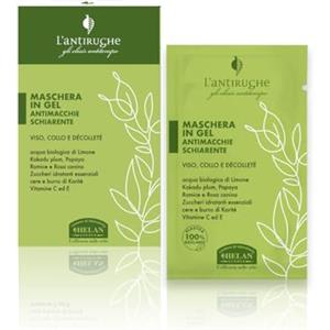Helan Elisir Antitempo - Maschera Viso Gel Antirughe Antimacchia Schiarente 99% Naturale 4 Maschere per il Viso con Vitamina C E e Burro di Karitè Maschere Viso Stimola Collagene Skincare Antiage 8 ml