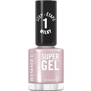 Rimmel London Rimmel Super Gel, 110 Cream&Blend, Smalto a lunga tenuta, Finish lattiginoso, Applicazione facile, Manicure effetto gel, Resistente alle scheggiature, Formula clean, 12 ml