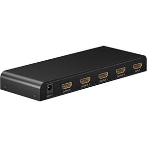 goobay 58482 splitter HDMI 1 in 4 out / 4K a 30Hz (2160p) distributore HDMI/switch HDMI 1.4 per quattro monitor con 60Hz a 1080p