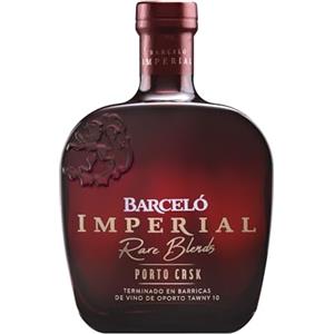 Ron Barceló, Imperial Porto Cask, Rum Ambrato, Invecchiato Naturalmente fino a 10 anni in Barrique di Rovere, 100% Succo di Canna da Zucchero, Gradazione 40% Vol - Bottiglia da 700 ml