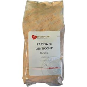 BONGIOVANNI FARINE E BONTA' NATURALI Farina di Lenticchie rosse 1Kg BIO
