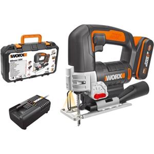 WORX WX543 seghetto alternativo 20V con 1 batteria da 2.0Ah - velocita' variabile