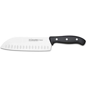 3 CLAVELES CUCHILLO SANTOKU ALVEOLADO DOMVS 18 cm-7