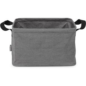 Brabantia Cesta per panni richiudibile 35L - Cesto impermeabile per il bucato bagnato e asciutto - Cesto per riporre indumenti e biancheria - Maniglie morbide - Accessorio per la casa - Pepper Black