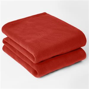 Dreamscene morbido copriletto coperta Tinta Unita Rosso rosso - 120 x 150 cm