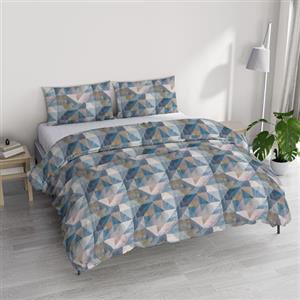 Italian Bed Linen Set Copripiumino Matrimoniale Cotone River, lavorato in Italia - Parure Copri Piumino - Sacco Piumone 250x200cm con Doppia Patella e 2 Federe Cuscino (Matrimoniale, sepik grey)