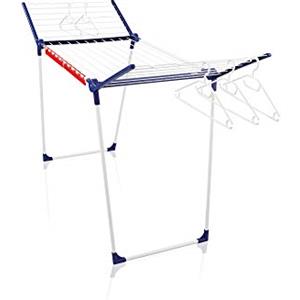 Leifheit Pegasus 200 Solid 20m Stendibiancheria, Stendino Allungabile con 20 Metri di Spazio Totale, Estensibile con Alette Laterali