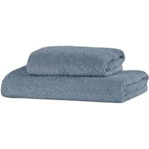 Giovanni Dolcinotti Made in Italy Set di 2 Asciugamani Bagno Viso e Ospite, in Spugna di Cotone 450 gr/mq, 110 x 60 cm + 60 x 40 cm, Morbido al Tatto, Made in Italy, Tinta Unita Grandine
