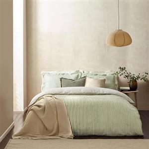 Yard Set copripiumino in cotone 100% a righe melange Hebden - Foresta - Doppio