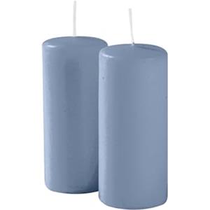 Risthò Candele Cero, Dusty Blu, Diametro 5 cm, Altezza 12 cm, 9 pezzi