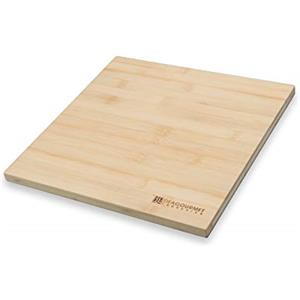 DEAGOURMET Tagliere Essenza Quadrato Medio da Cucina in Bambù Chiaro Naturale, Ideale per Tagliare e Servire a Tavola, 30x30x3,5 cm, Deagourmet, 218