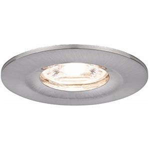 Paulmann 94300 Nova mini Plus lampada da incasso LED Coin rotonda orientabile incl. 1 faretto da incasso da 4 Watt dimmerabile ferro spazzolato apparecchio da incasso alluminio bianco caldo 2700 K