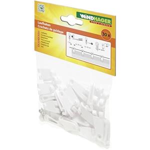 Windhager Gancio a Botte per Il Fissaggio di Vele da Sole, Tenda da Sole in Corda, 30 Pezzi Set con Viti in Acciaio Inox, 10701