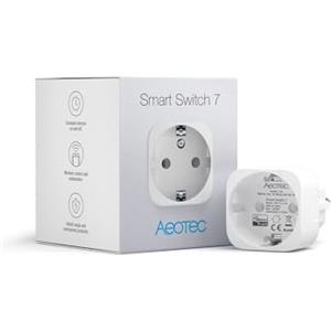 Aeotec Smart Switch 7 | Z-Wave Plus Smart Home Presa | Presa elettrica molto piccola | Presa di misurazione | App controllabile (Smart Home Hub necessario) | Presa commutabile | Automazione domestica