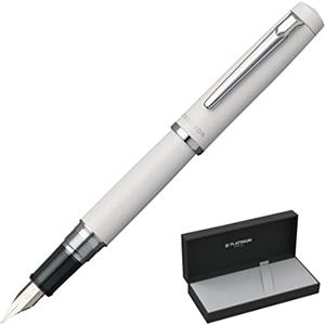 PLATINUM Procyon PNS-5000#3 - Penna stilografica, misura M, media/colore: Porcellana Bianco/Fatto a mano/con confezione regalo/penna stilografica