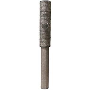 UNITED PETS Cat Pole - Palo Tiragraffi da Tavolo per Gatti, Palo Allungabile, di Design, Palo Tira graffi da Tavolo in Sisal e Rattan Grigio, Gioco per Gatti con Pallina