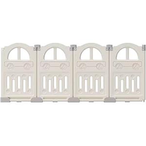 UBRAVOO Pannelli di estensione per box per bambini in plastica per neonati e bambini piccoli - 4 pannelli EDP0001 (Bianco Latte)