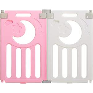 Dripex Box per Bambini, 2 pannelli, Recinto Bambini, Box Neonato in Forma Adattabile, Recinto per Neonato in Plastica, Rosa
