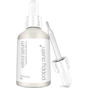 poppy austin Siero al Retinolo - ENORME 60ml, 5x Più Gentile & 12 Anti Invecchiamento Ingredienti - Vegano, Senza Crudeltà, 100% Puro e Biologico - Siero Retinolo Viso Con Bio Acido Ialuronico e Vitamina E