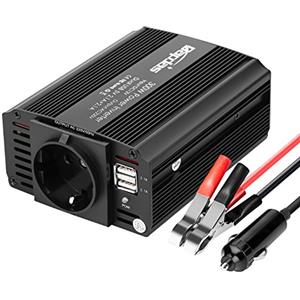 Bapdas 300W Power Inverter da Auto DC 12V a 220-240V AC, 2 Porte USB 4.2A