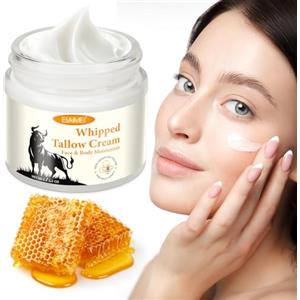 Frovetani Balsamo al miele di sego, nutriente e idratante, sebo di manzo biologico per la pelle, sebo di manzo per viso e pelle, crema idratante per pelle secca (60 g)