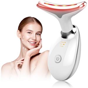 ChapStick Dispositivo di Bellezza Antirughe, 3 Modelli EMS Massaggiatore Viso, 7 Colori LED Luci Radiofrequenza Viso Antirughe, 45 ℃ Temperatura Costante Elettrico Gua Sha Massaggiatore Viso Lifting