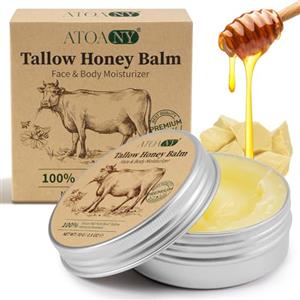 Frovetani Beef Tallow Crema, Beef Tallow Bio Skincare in Grass Fed Tallow Raw and Wild Honey, balsamo di sebo di manzo biologico, crema per il viso e il corpo della pelle liscia idratante
